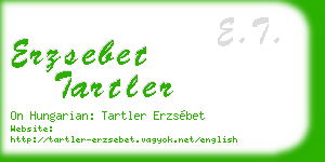 erzsebet tartler business card
